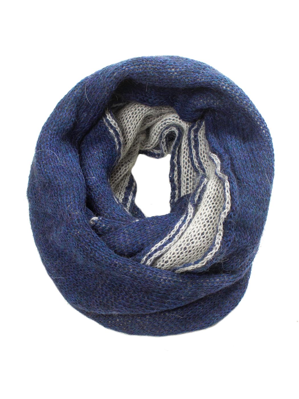 COLLO MAGLIA BICOLORE 60%ACR 30%MOHAIR 10% LANA MADE IN ITALY